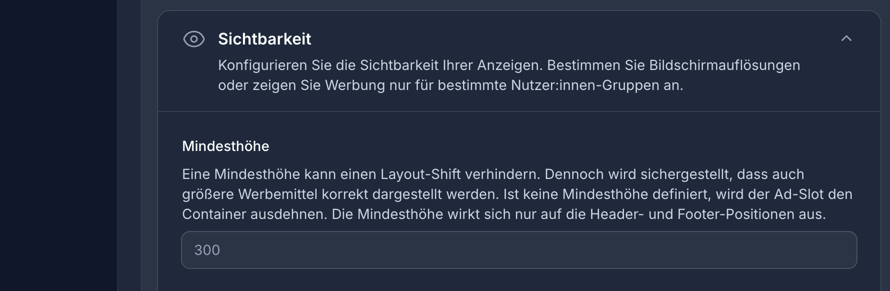 Einstellung der Mindesthöhe für Header- und Footer-Slots zur Vermeidung von Layout-Shifts