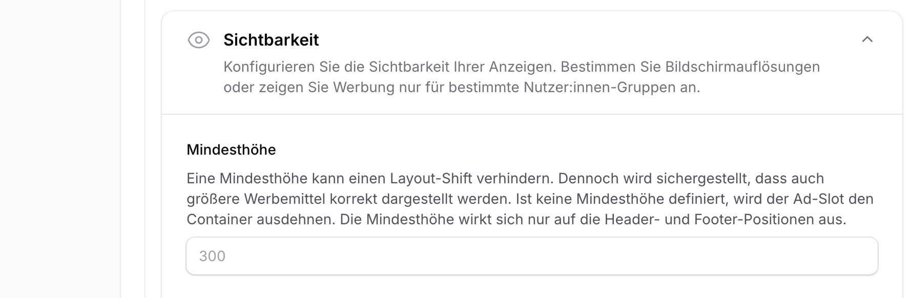 Einstellung der Mindesthöhe für Header- und Footer-Slots zur Vermeidung von Layout-Shifts