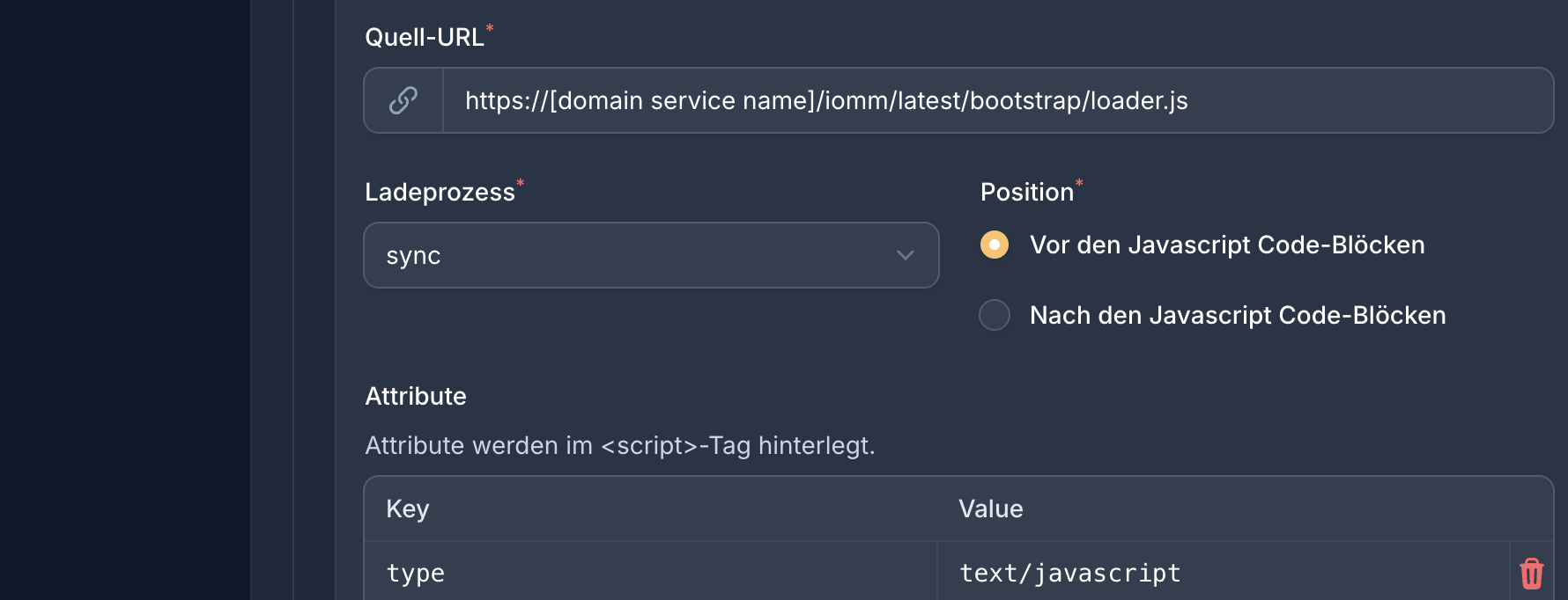 Externes Script für die IVW loader.js mit synchroner Lademethode