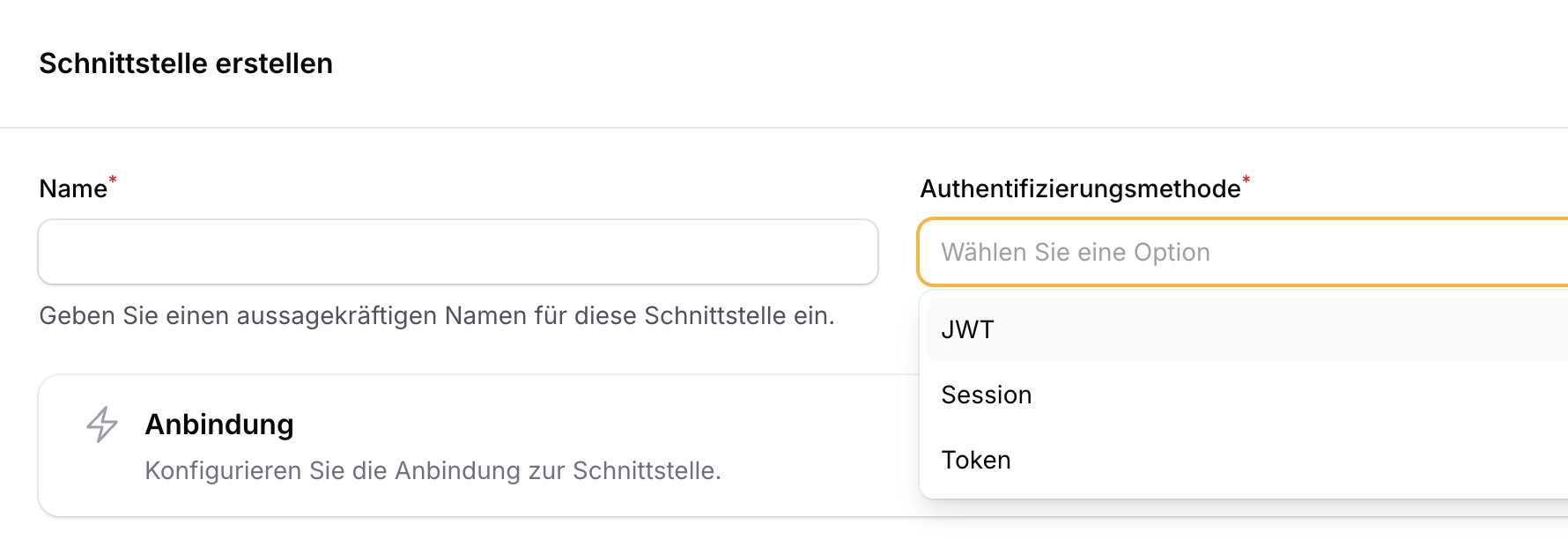 Auswahl der Authentifizierungsmethode: Session, JWT oder Token